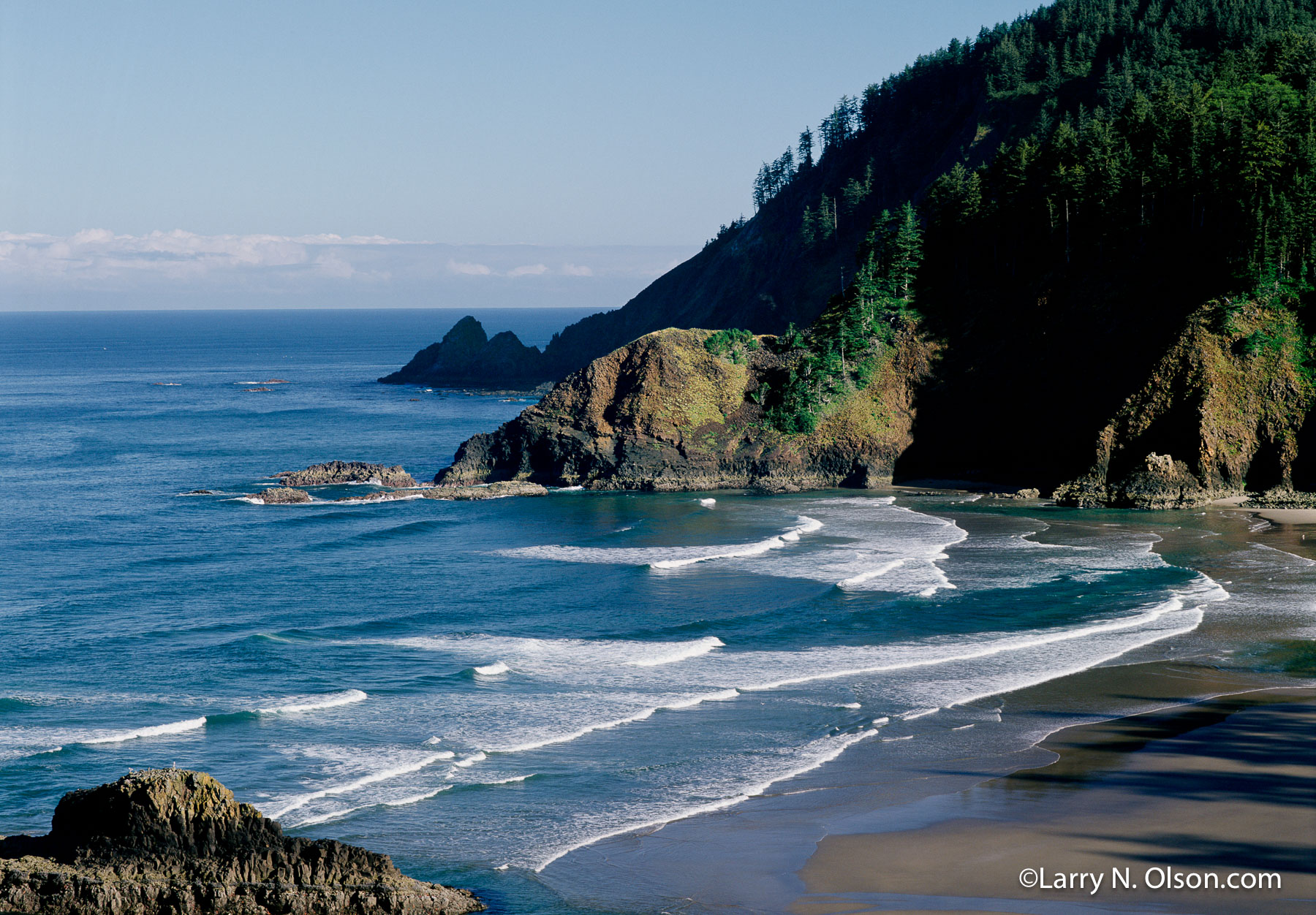 Indian Beach, Ecola State Park, OR | Tillamook Head shelters the cove here and surf rolls onto the sandy beach.