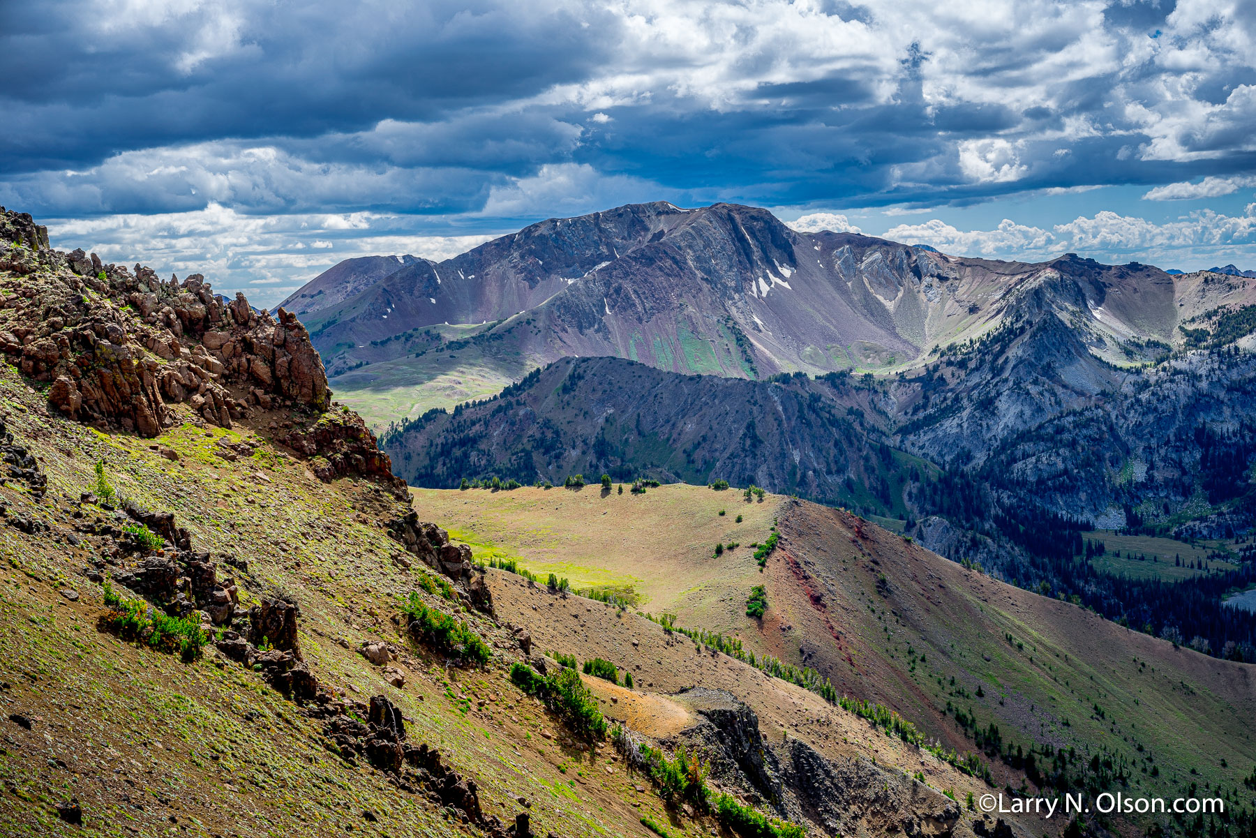 East Fork , Wallowa River Canyon, Eagle Cap Wilderness, OR | A thunderstorm builds over Eagle Cap Wilderness on a dramatic July afternooon.