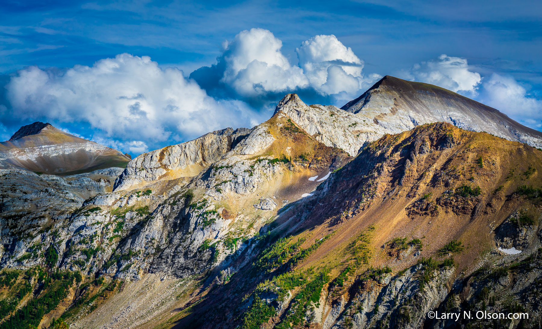 Cusick Mountain, Eagle Cap Wilderness, OR | A clearing sky adds drama to this huge peak in the Wallowa mountains.