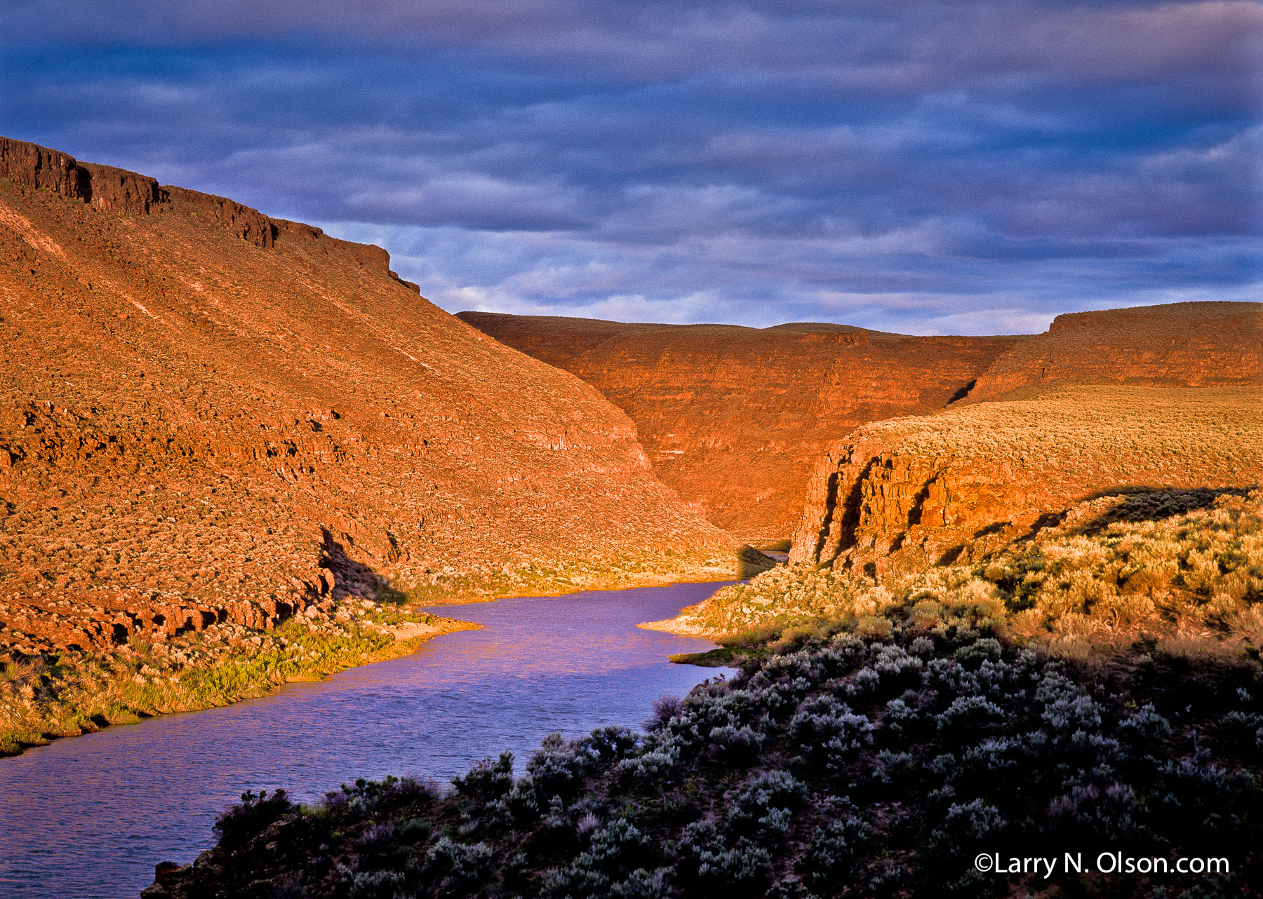 Owyhee River, OR | Storm light breaks on the Owyhee River in SE Oregon.