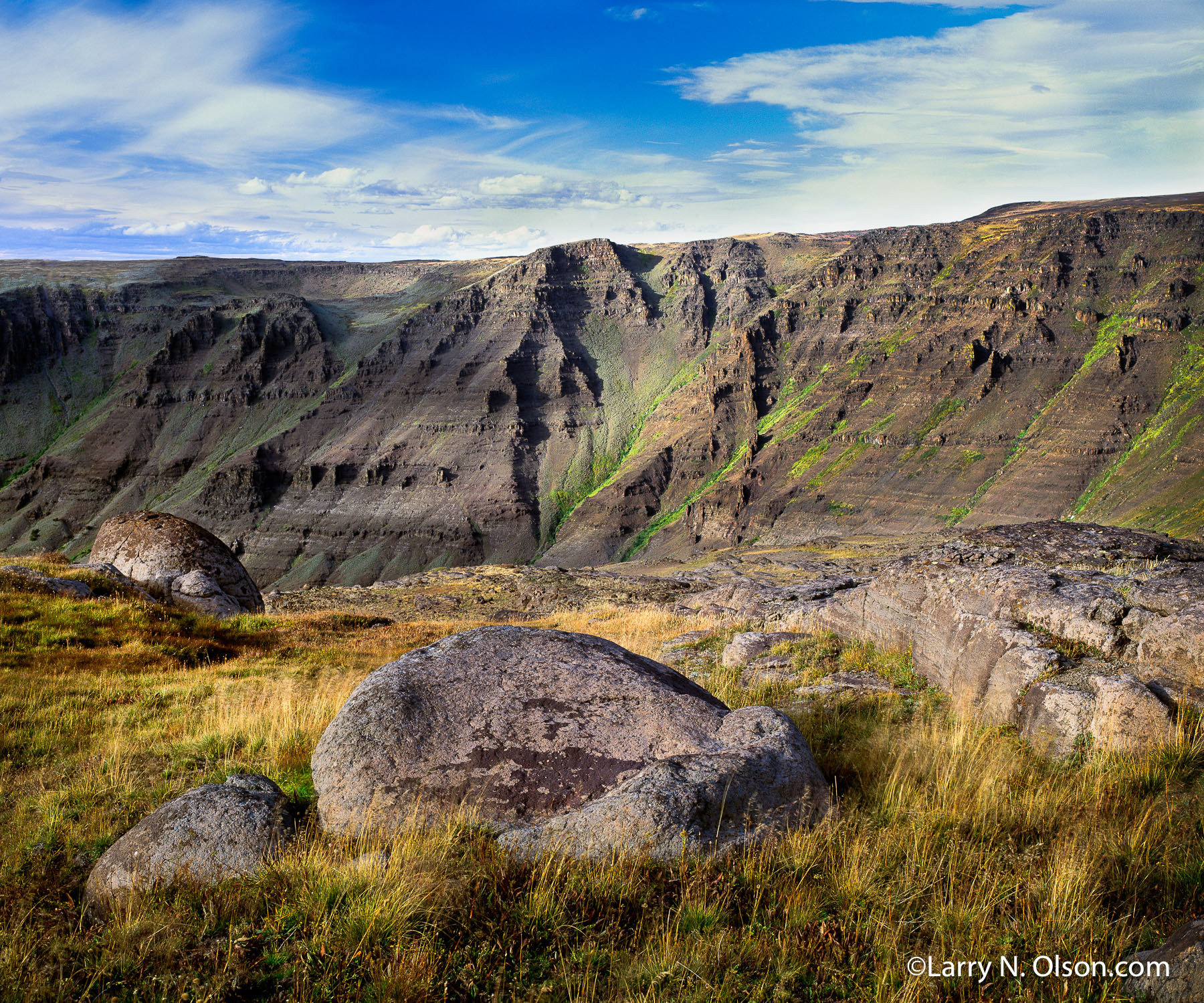 Big Indian Gorge, Steens Mountain, OR | A colossal gorge and glacial cirques show the auburn colors of autum in this National Mounument and Wilderness Study Area.