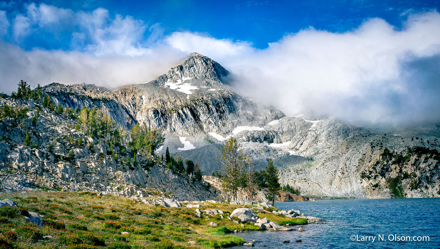 Clearing Storm, Glacier Peak, Eagle Cap Wilderness, OR | Clearing storm clouds reveal Glacier Peak in the Wallowa Mountains.