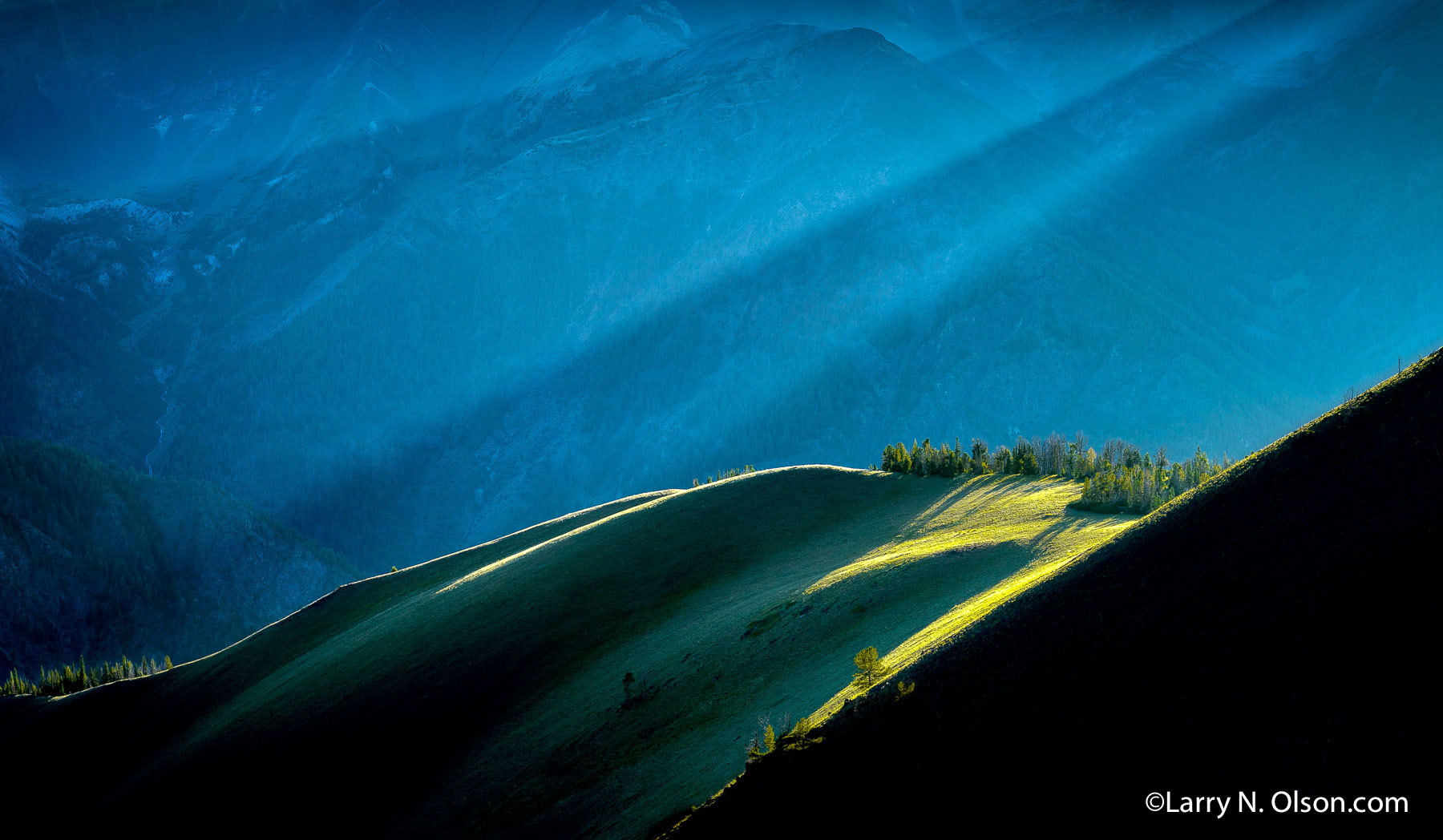 Sunset, East Fork Wallowa, Eagle Cap Wilderness, OR | The final rays of light illuminate a high alpine ridge on Mount Howard  in the Eagle Cap Wilderness.