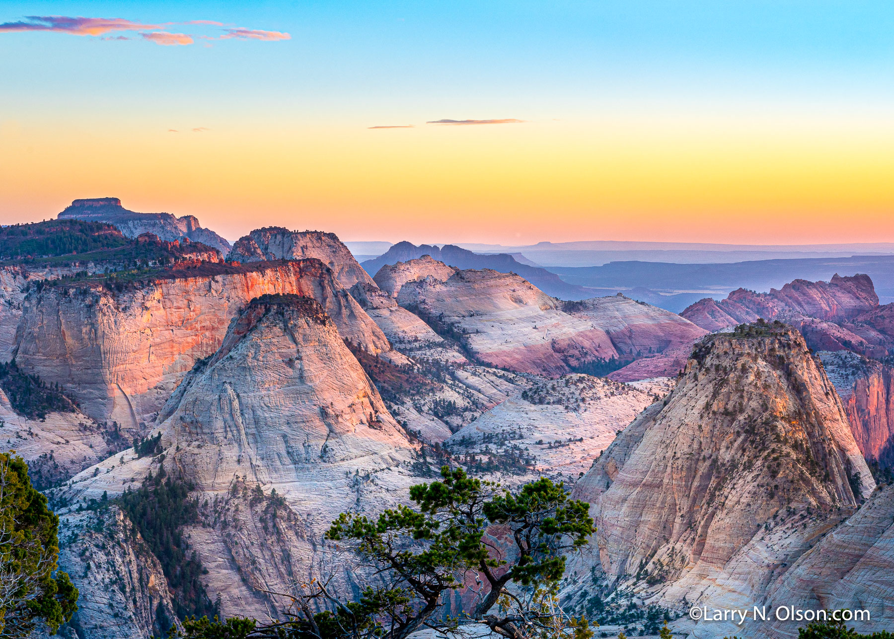 West Rim Sunset, Zion National Park, UT | 