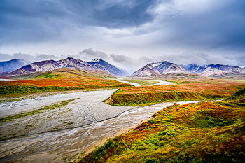 East Fork, Toklat River, Alaska Range, Denali National Park, Alaska | 