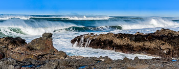 Winter Surf, Yachats, OR | Windblown Surf at Yachats, OR