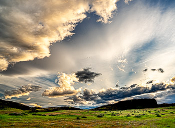 Sunset Clouds,and Meadow, Columbia Hills State Park, WA | Sunset Clouds,and meadow, Columbia Hills State Park, WA