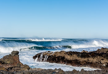 Winter Surf, Yachats, OR | Windblown Surf at Yachats, OR