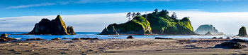 Toleak Point, Olympic National Park, WA | Sunset lights up these emerald green off shore islands at Toleak Point. They are a refuge for sea birds and marine mammals.