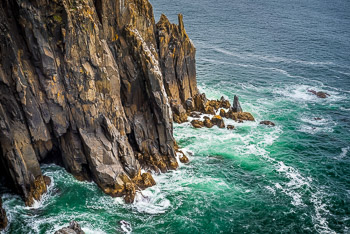 Neahkahnie Mountain #2, Oregon Coast | Emerald green seas lap at the base of Neahkahnie Mountain Oregon.