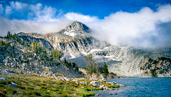 Clearing Storm, Glacier Peak, Eagle Cap Wilderness, OR | Clearing storm clouds reveal Glacier Peak in the Wallowa Mountains.
