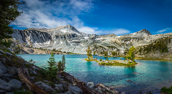 Glacier Peak, Glacier Lake, Eagle Cap Wilderness, OR | Morning light illuminates Glacier Lake in the heart of Eagle Cap Wilderness.