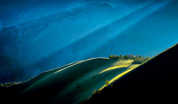 Sunset, East Fork Wallowa, Eagle Cap Wilderness, OR | The final rays of light illuminate a high alpine ridge on Mount Howard  in the Eagle Cap Wilderness.