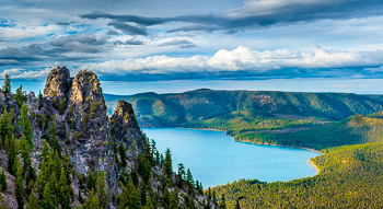 Paulina Lake, Newberry National Volcanic Monument, OR | Holding the blue waters of  Paulina lake, Newberry Caldera is perhaps Oregon's largest volcano.