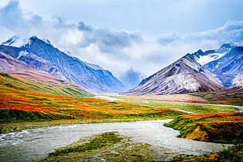East Fork, Toklat River, Alaska Range, Denali National Park, Alaska | 